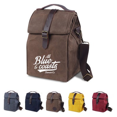 Waxed Canvas Insulated Cooler Bag