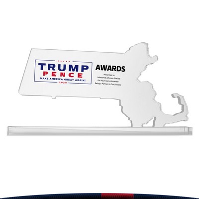 Upeth Massachusetts Crystal Award - Large