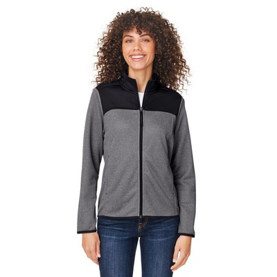 CORE 365 Ladies' Venture Heathered Stripe Hybrid Jacket
