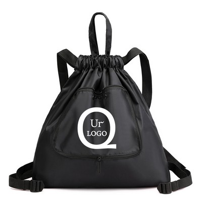 14.57X15.75" Nylon Drawstring Backpack