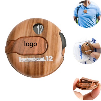 Wood Grain Golf Score Counter