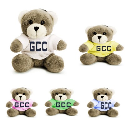 4" Plush Bear with Sweater Keychain Bag Pendant