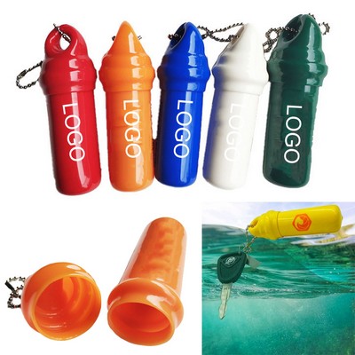 Cylindrical Plastic Floating Keychain Coin Purse