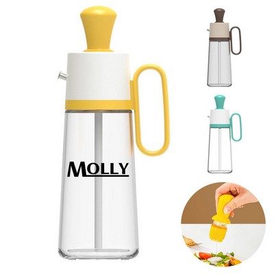 2 In 1 Glass Oil Bottle w/ Silicone Brush