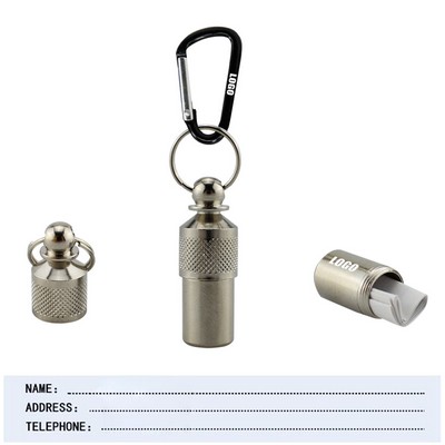 Metal Capsule Shaped Dog ID Tag