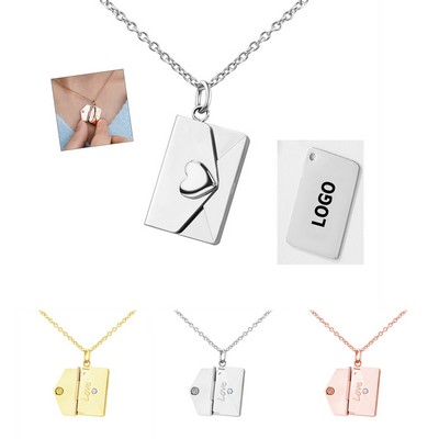 Envelope Love Letter Heart Necklace