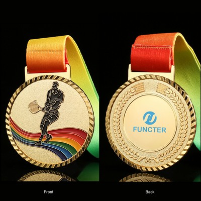 Tennis Award Medal Winner Medals Tournament Medallion Gold Medal
