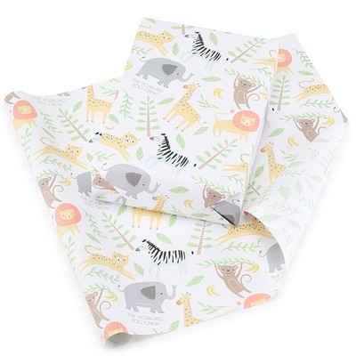 Baby Safari Reversible Wrapping Paper (28"x20")