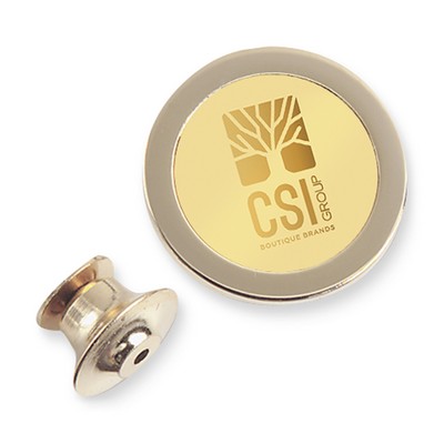 Gold Lapel Pin W/ Gold Medallion