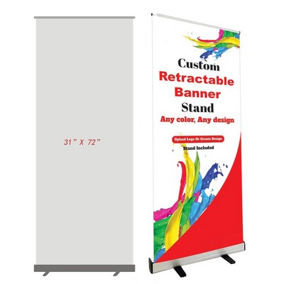 Portable Custom Aluminum Frame Retractable Banner with Stand for Promotion & Advertising