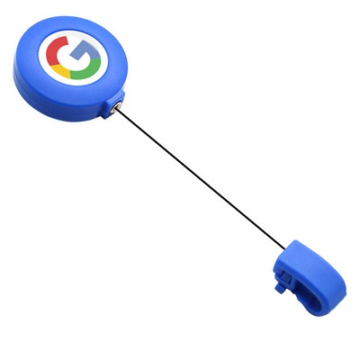 Modern Round Clip on with Dome Badge Reel. Imprinted