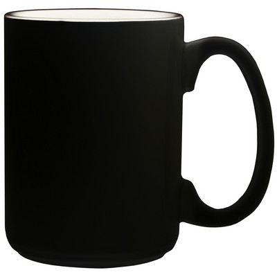 Black Two-Tone Paul Bunyan Mug (15 Oz., White Inside)