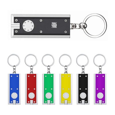 LED Flashlight With Swivel Key Chain