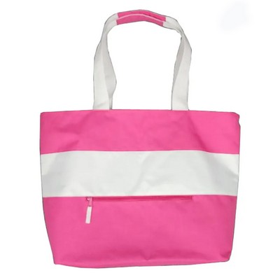 Mannitok Jumbo Cabana Beach Tote, Hot Pink