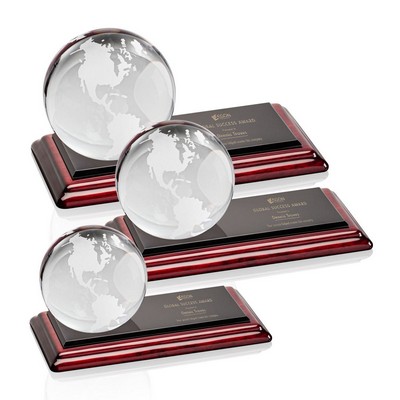 Globe Award on Rosewood Base