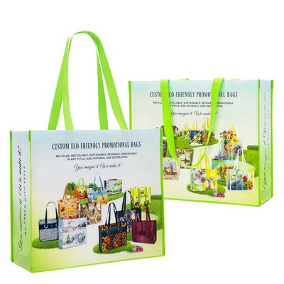 135g Laminated Non-Woven Reusable Premium Grade Shopping Tote Bag (16"x14"x6")