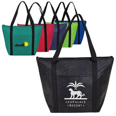 Boat Tote Style Non-Woven Zippered Cooler