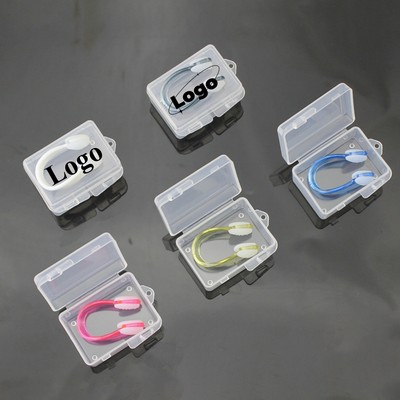 Waterproof and Non-Slip Silicone Swimming Nose Clip w/ Carrying Box