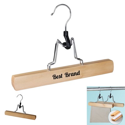Solid Wood Non-Slip and Scratch-Free Trouser Hanger