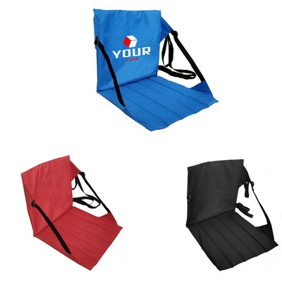 17.3" Portable Folding Stadium Chair Padded Seat