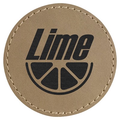 Round Leatherette Patch with Adhesive