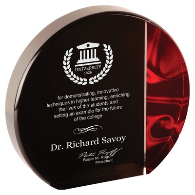 6" Round Red Velvet Acrylic