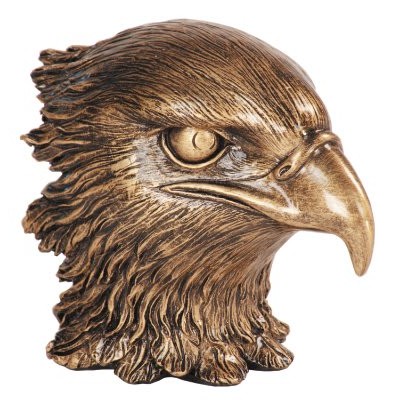 4" Antique Metallic Gold Eagle Head Resin