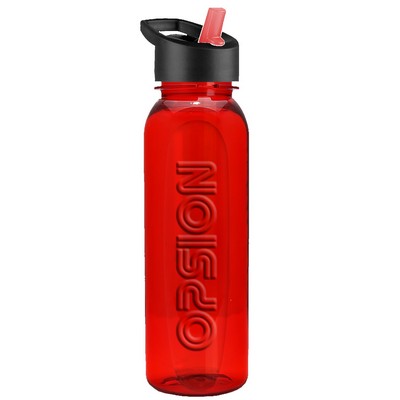 The Boss - 24 oz. Embossed Tritan™ Bottle with Flip Straw Lid
