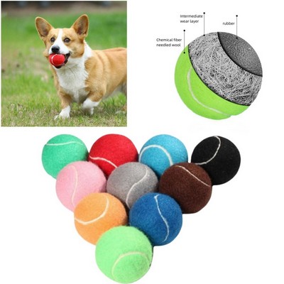 2 1/2" Custom Rubberized Pet Chew Tennis Ball Training Toy