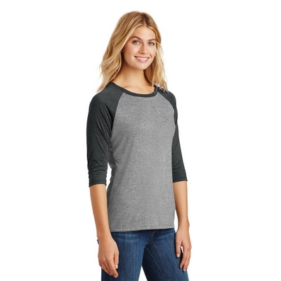 District Women's Perfect Tri 3/4-Sleeve Raglan.