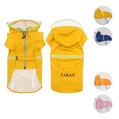 Raincoats for Large Dogs with Reflective Strip Rain