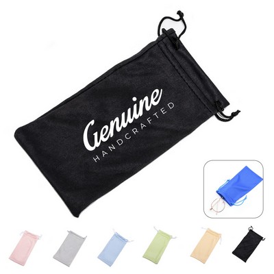 Soft Microfiber Storage Pouch with Drawstring Closure