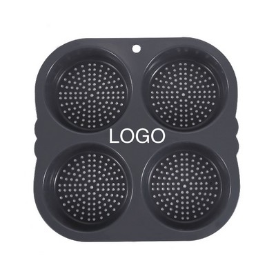 Silicone Four-Cavity Hamburger Mold