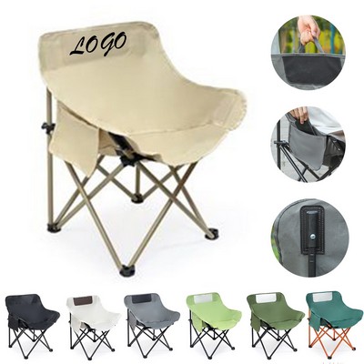 Camping Chair, Portable Arc Chair, Foldable Outdoor Picnic Table Chair, Thickened Oxford Fabric Moon