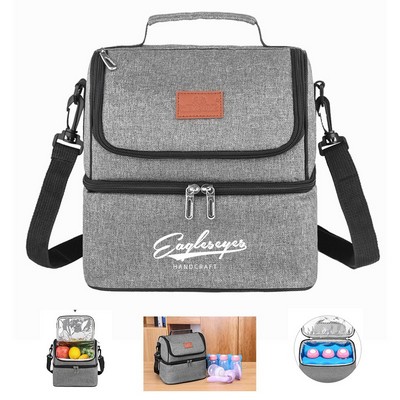 Insulated Dual Compartment Lunch Bag