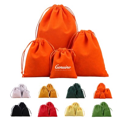 Fleece Drawstring Gift Bag