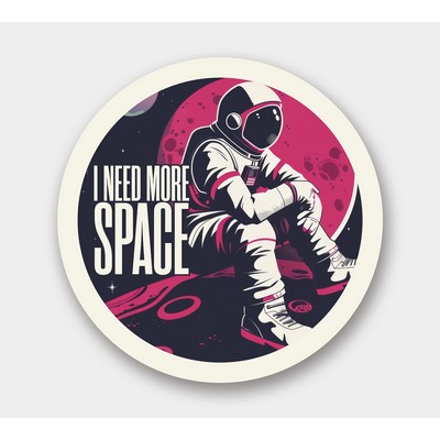 Circle - Removable Writeable Matte Sticker - 4" Diameter