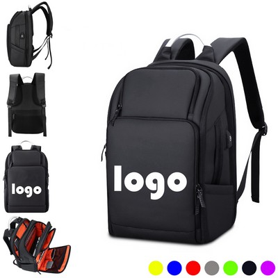 Travel Computer Laptop Backpack Water Resistant Bag with USB Charging Port 17.3 Inch