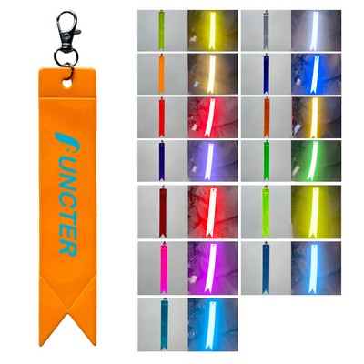 Ribbon Shape Reflective Key Tag 6 x 1.25 Inch