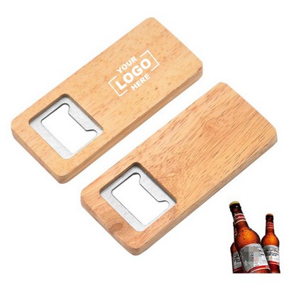 Wood Magnetic Beer Bottle Opener for Fridge