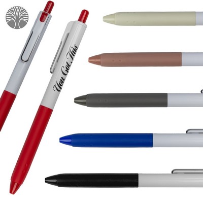 Recycled 2-Tones Pen with Long Soft Grip