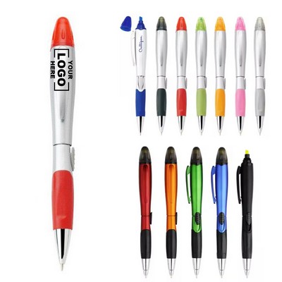 3-in-1 Ballpoint Pen with Stylus & Highlighter