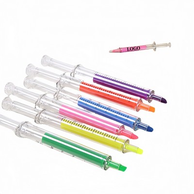 Colorful Graduated Syringe Shaped Highlighter