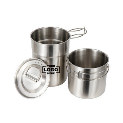Foldable Camping Cups Outdoor Cooking Set with Vented Lid
