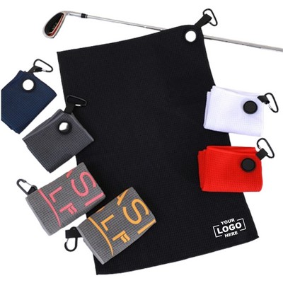 Magnetic Golf Towel with Clip Microfiber Waffle Design