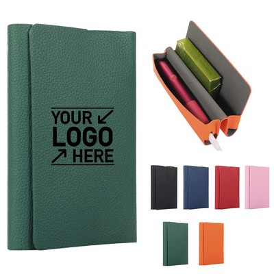 Lychee Pattern Leather Storage Case
