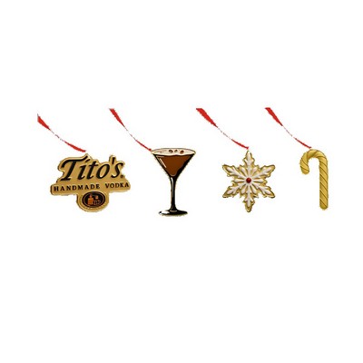 4-Pack Custom Molded Enamel Christmas Ornaments