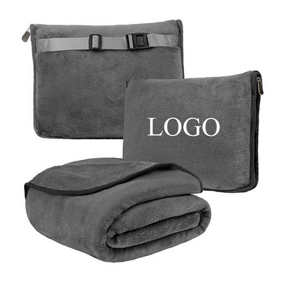 Premium Soft Travel Blanket Pillow