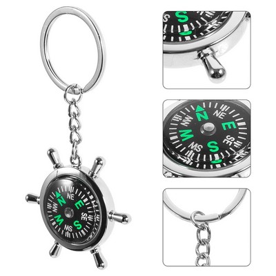 Metal Compass Keychain