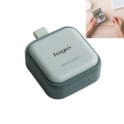 Compact 4 Compartment Pill Box